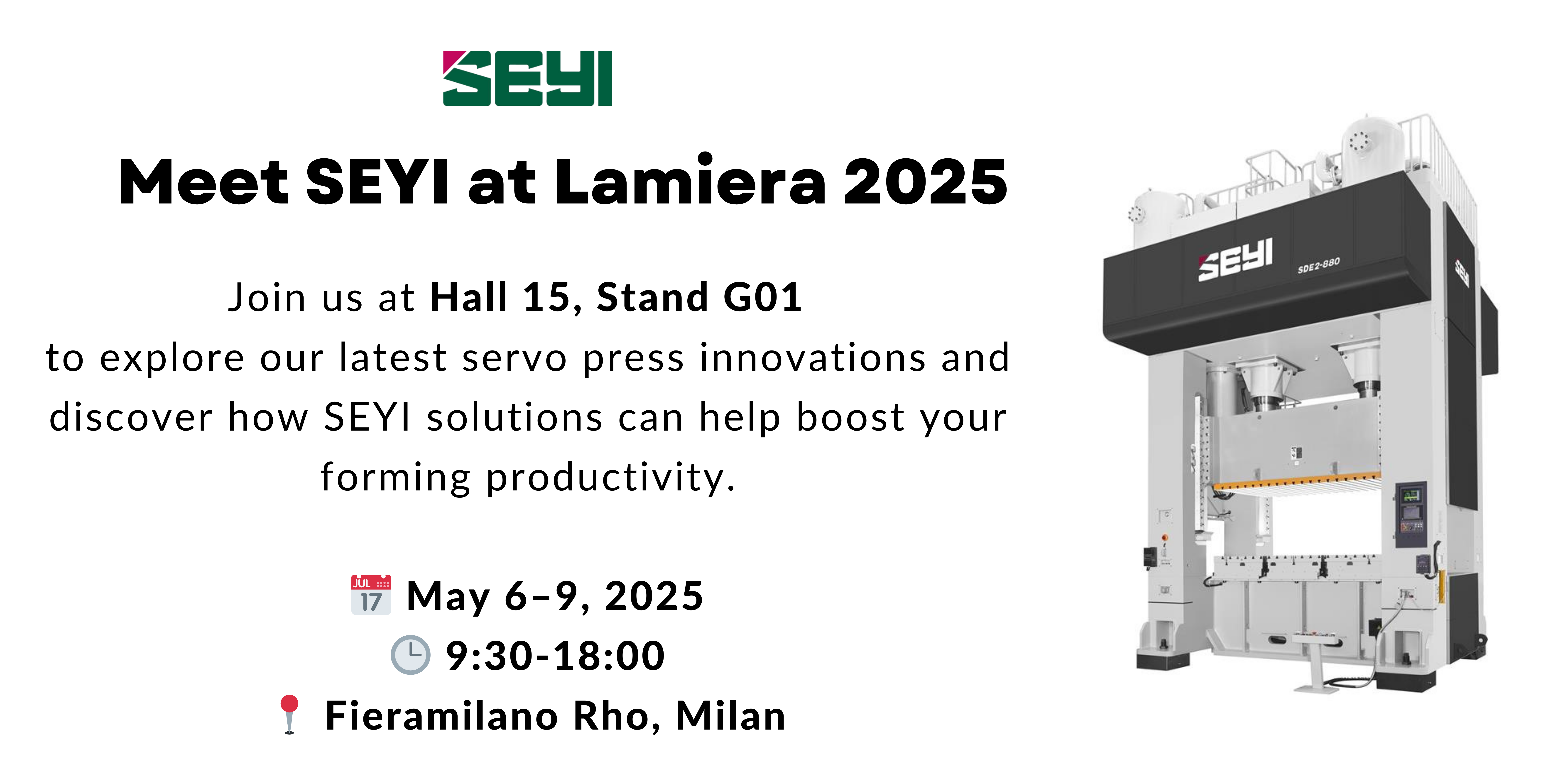 SEYI Europe to Exhibit at Lamiera SEYI Europe to Exhibit at Lamiera